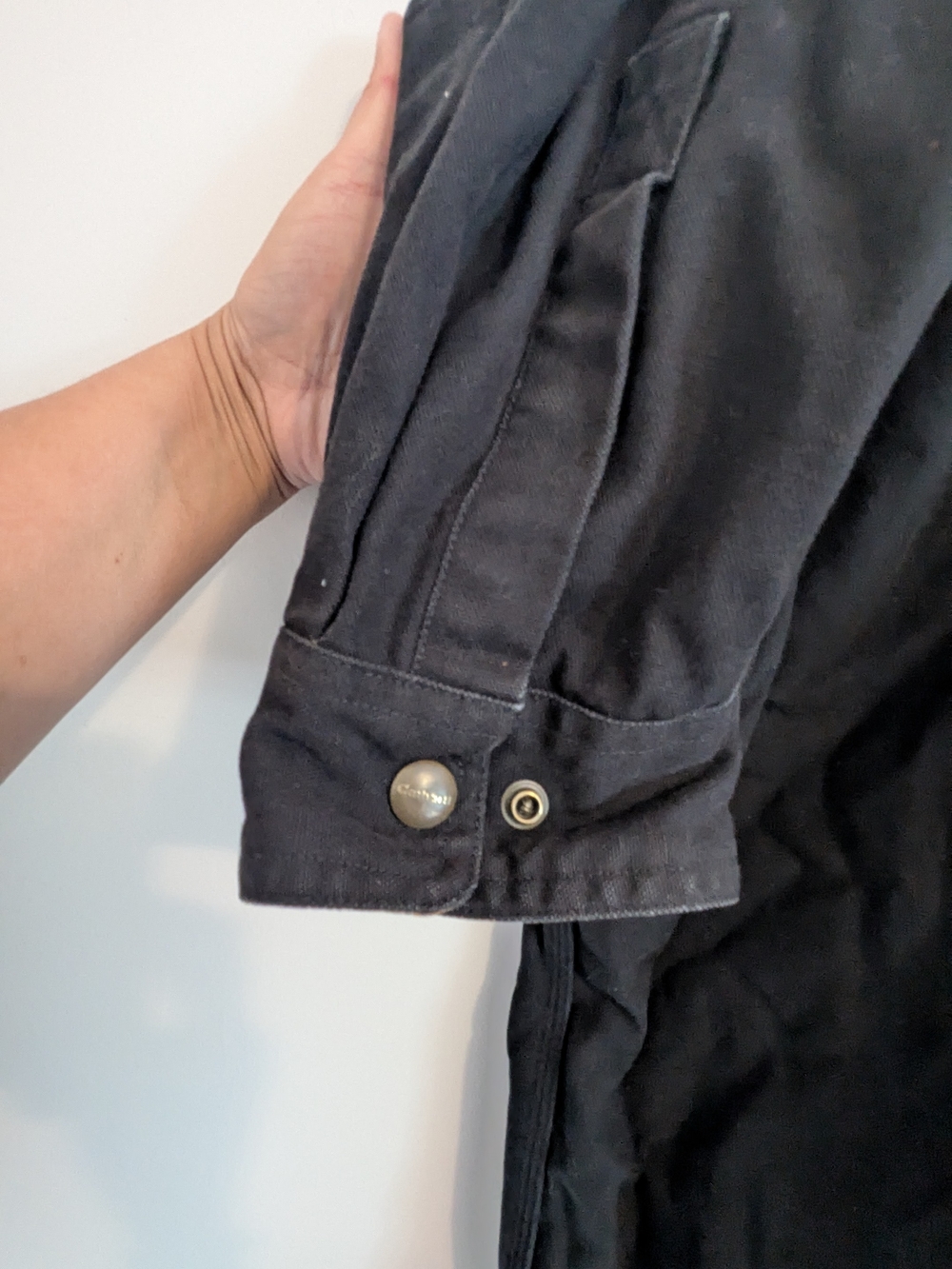 Vintage Carhartt Black Men’s Field Jacket with Plaid Lining - Picture 4 of 5